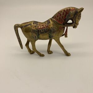 ‎Vintage Brass Horse Figure 4.5x4x2